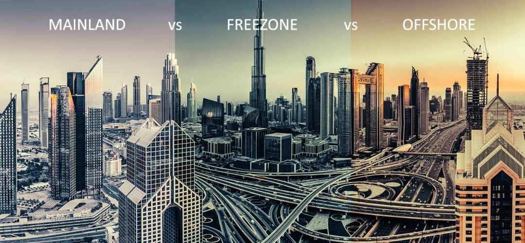Mainland vs Free Zone vs Offshore. Best Suitable Business Setup